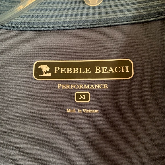 Pebble Beach Men's 1/4 Zip Pullover Golf Shirt Size Medium Dusty Blue - Picture 5 of 7